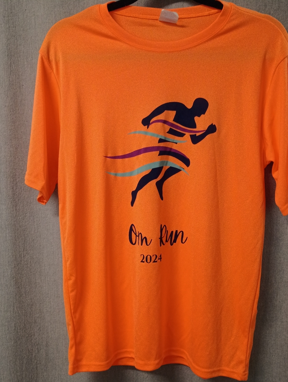 Port & Company Performance Neon Orange Tee Size S Om Run 2024 HIGH VISIBILITY